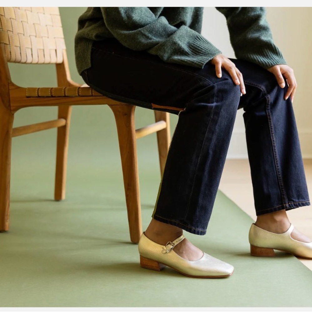 Huma Blanco Stella Loafer Gold Size 8